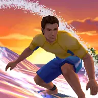 El surfista de I RIDE THE WAVE, el avatar de Kalani